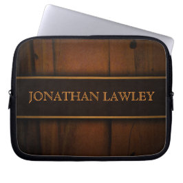 Mannelijk Classy Faux Baltic Pine Laptop Sleeve