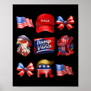 Mannelijk Coquette Trump Vance 2024 Trump Meisje R Poster