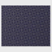 Mannelijk diamantpatroon Navyblauw Taupe Monogram Cadeaupapier (Vlak)