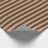 Mannelijk Donker Koffie Taupe Bruin Ombre Strepen Cadeaupapier (Hoek)
