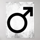 Mannelijk gendersymbool poster (Voorkant)