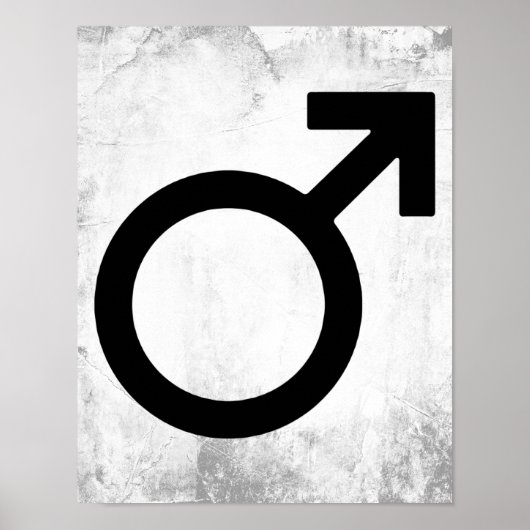 Mannelijk gendersymbool poster (Voorkant)