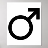 Mannelijk gendersymbool poster (Voorkant)