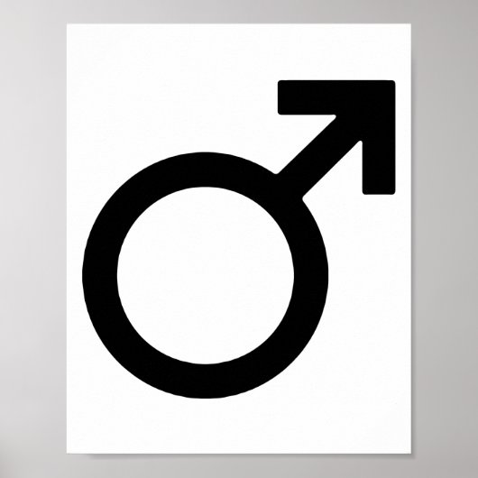 Mannelijk gendersymbool poster (Voorkant)