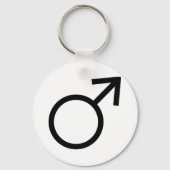 Mannelijk gendersymbool sleutelhanger (Voorkant)