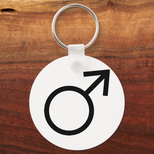 Mannelijk gendersymbool sleutelhanger (Voorkant)