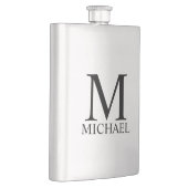 Mannelijk gepersonaliseerd monogram en naamfles flacon (Rechts)