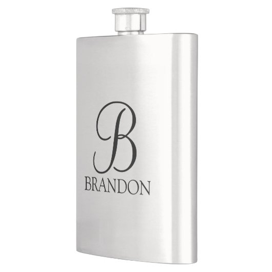 Mannelijk Gepersonaliseerd Schrift Monogram en Naa Flacon (Links)