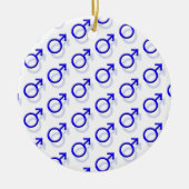 Mannelijk geslacht-symbool keramisch ornament (Voorkant)