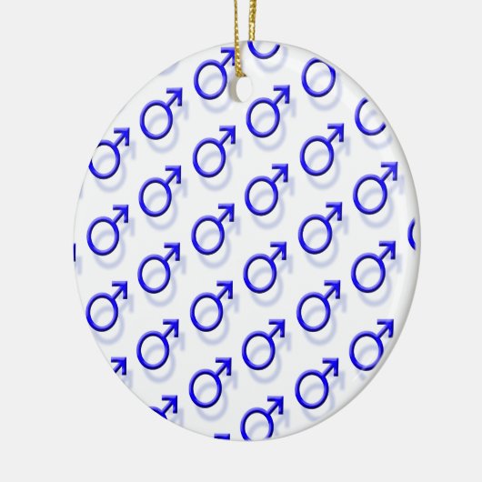 Mannelijk geslacht-symbool keramisch ornament (Links)