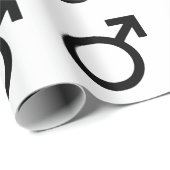 Mannelijk geslachts symbool cadeaupapier (Rol Hoek)