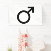 Mannelijk geslachts symbool spandoek (Insitu)