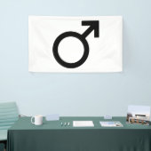 Mannelijk geslachts symbool spandoek (Beurs)