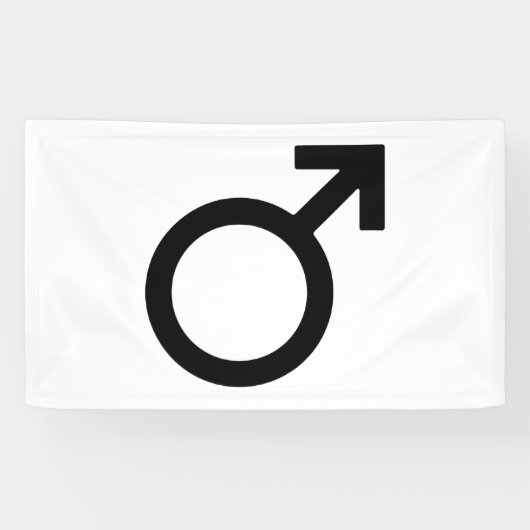 Mannelijk geslachts symbool spandoek (Horizontaal)