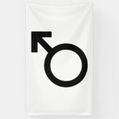 Mannelijk geslachts symbool spandoek (Verticaal)
