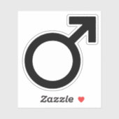 Mannelijk geslachts symbool sticker (Vel)