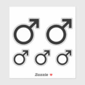 Mannelijk geslachts symbool sticker (Vel)