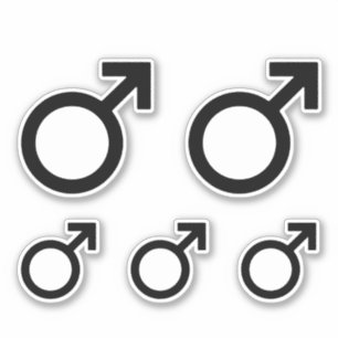 Mannelijk geslachts symbool sticker