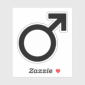 Mannelijk geslachts symbool sticker (Vel)