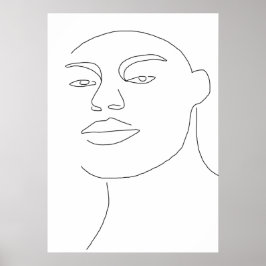 Mannelijk gezicht poster