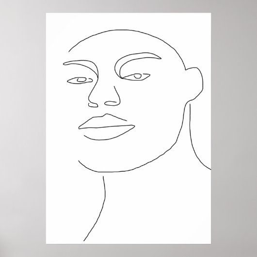 Mannelijk gezicht poster (Voorkant)