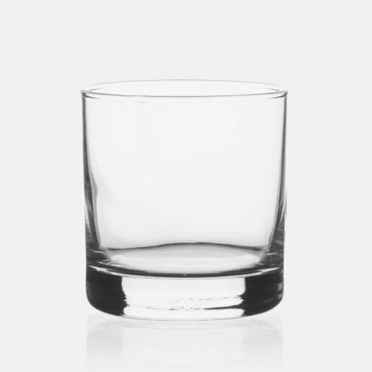 Mannelijk Goud Gepersonaliseerd Monogram en Naam Whisky Glas (Rechts)