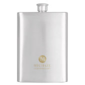 Mannelijk Goud Gepersonaliseerde Groomsmen Flacon (Voorkant)