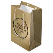 Mannelijk Gouden Persoonlijk Bruidsjonker Medium Cadeauzakje (Voorkant Gekanteld)