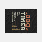 Mannelijk grappige bbq-grill chef grilling master fleece deken (Voorkant (Horizontaal))