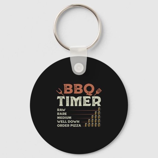 Mannelijk grappige bbq grill chef grilling master  sleutelhanger (Voorkant)