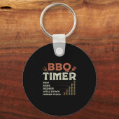 Mannelijk grappige bbq grill chef grilling master  sleutelhanger (Voorkant)