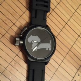 Mannelijk Grijs Dachshund Wiener Hondenhorloge Horloge