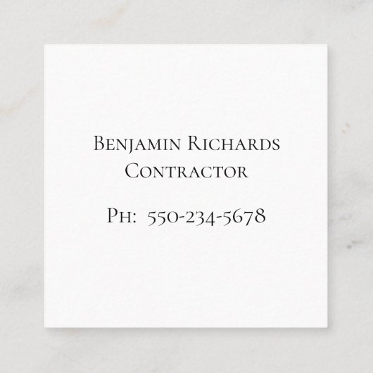 Mannelijk grijs op zwart textuur Visitekaartje (Achterkant)