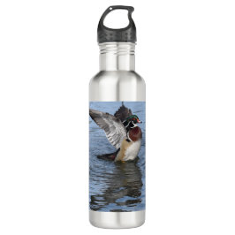Mannelijk hout DuckWater Fles, Roestvrij staal, 24 Waterfles
