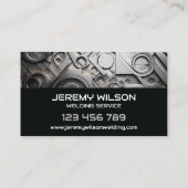 Mannelijk lasser Metaal Lassen Service Staalwerk Visitekaartje (Achterkant)