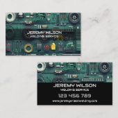 Mannelijk lasser Metaal Lassen Service Staalwerk Visitekaartje (Voorkant / Achterkant)