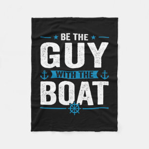 Mannelijk leuk is de man met de boot eigenaar vare fleece deken