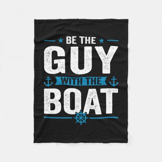 Mannelijk leuk is de man met de boot eigenaar vare fleece deken (Voorkant)