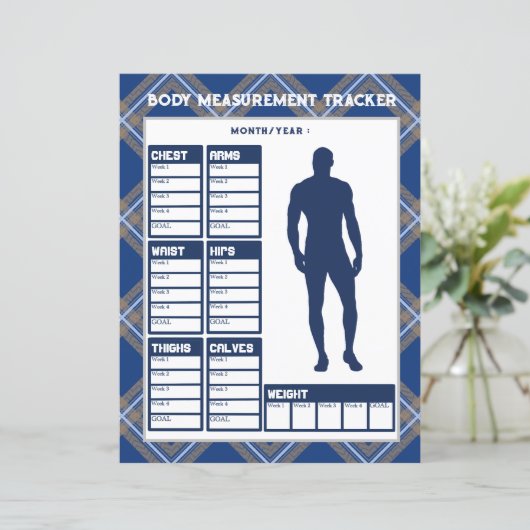 Mannelijk Lichaam Metingen Tracker Gewichtsverlies (Staand voorkant)