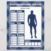 Mannelijk Lichaam Metingen Tracker Gewichtsverlies (Voorkant)