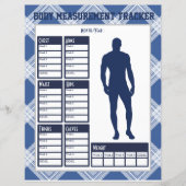 Mannelijk Lichaam Metingen Tracker Gewichtsverlies (Voorkant)