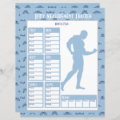 Mannelijk Lichaam Metingen Tracker Gewichtsverlies (Voorkant / Achterkant)