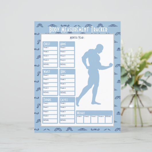 Mannelijk Lichaam Metingen Tracker Gewichtsverlies (Staand voorkant)