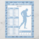 Mannelijk Lichaam Metingen Tracker Gewichtsverlies (Voorkant)