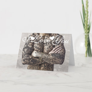 Mannelijk Lichaam Tatoeage Foto Afbeelding Ik Hou  Kaart