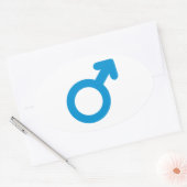 Mannelijk man icoon ovale sticker (Envelop)
