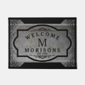 Mannelijk Metallic Grijs met aanraking van zwarte Deurmat (Voorkant)