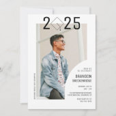 Mannelijk minimalistisch Afstuderen Kaart (Voorkant)