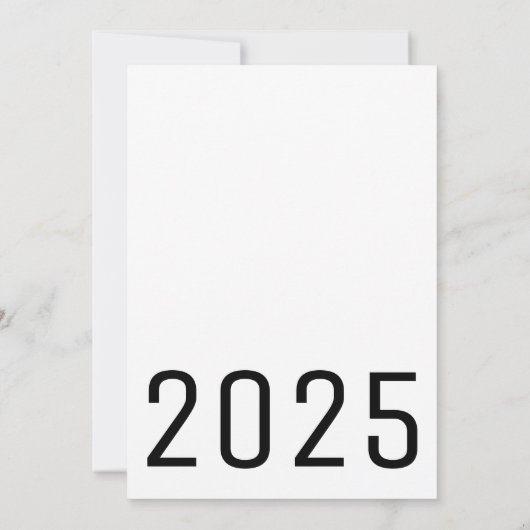 Mannelijk minimalistisch Afstuderen Kaart (Achterkant)