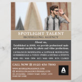 Mannelijk model, modellenbureau, modelagent flyer (Voorkant)